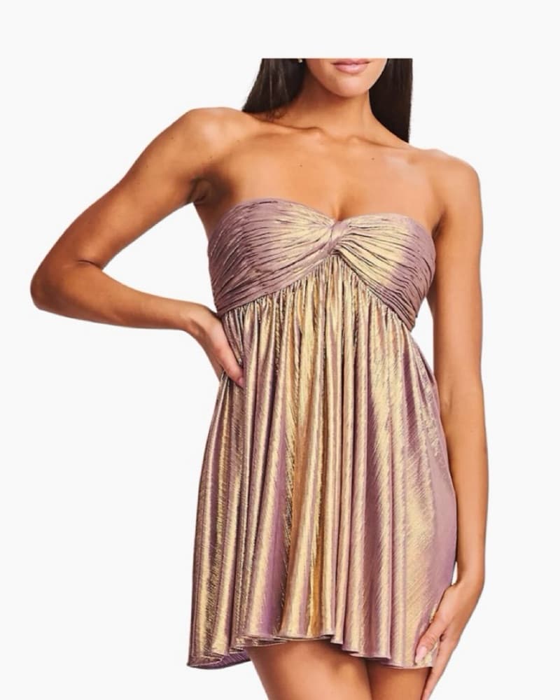 Retrofete Kaiser Pleated Mini Dress - Image 1