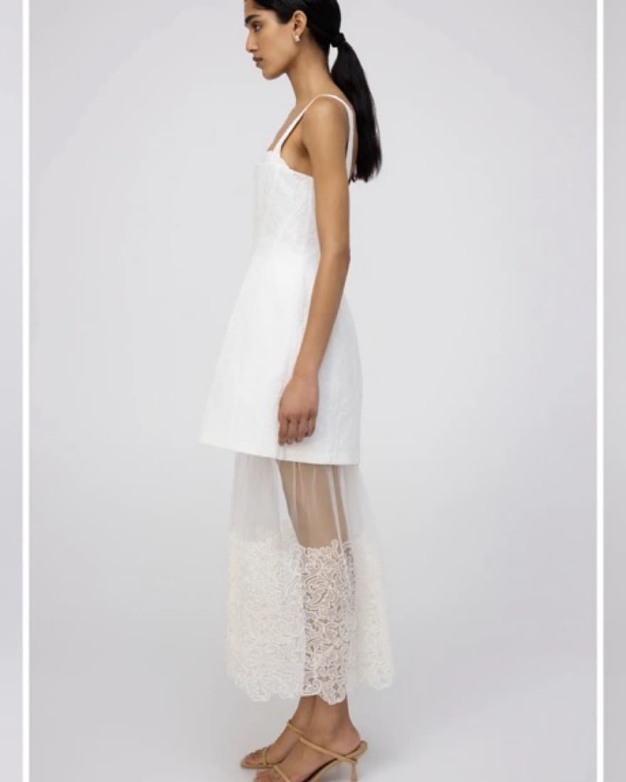 SIMKHAI Callan Bustier Midi Dress - Image 4