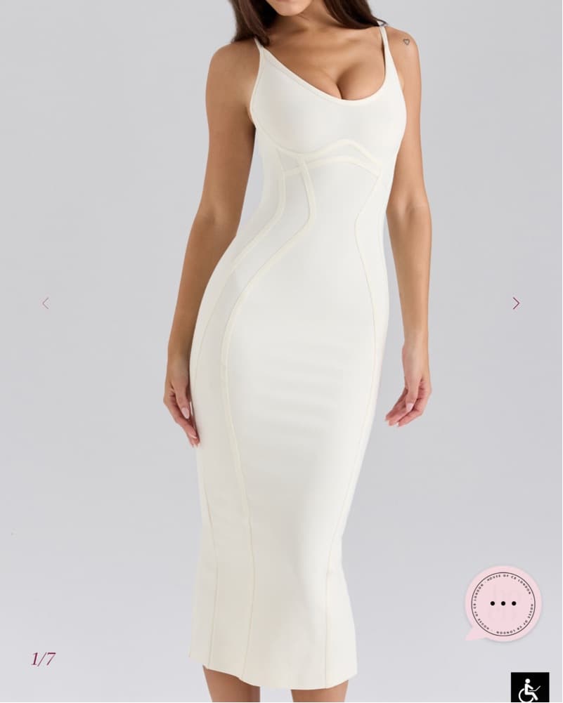 House of CB Ivory Midi Bandage Dress - Image 2