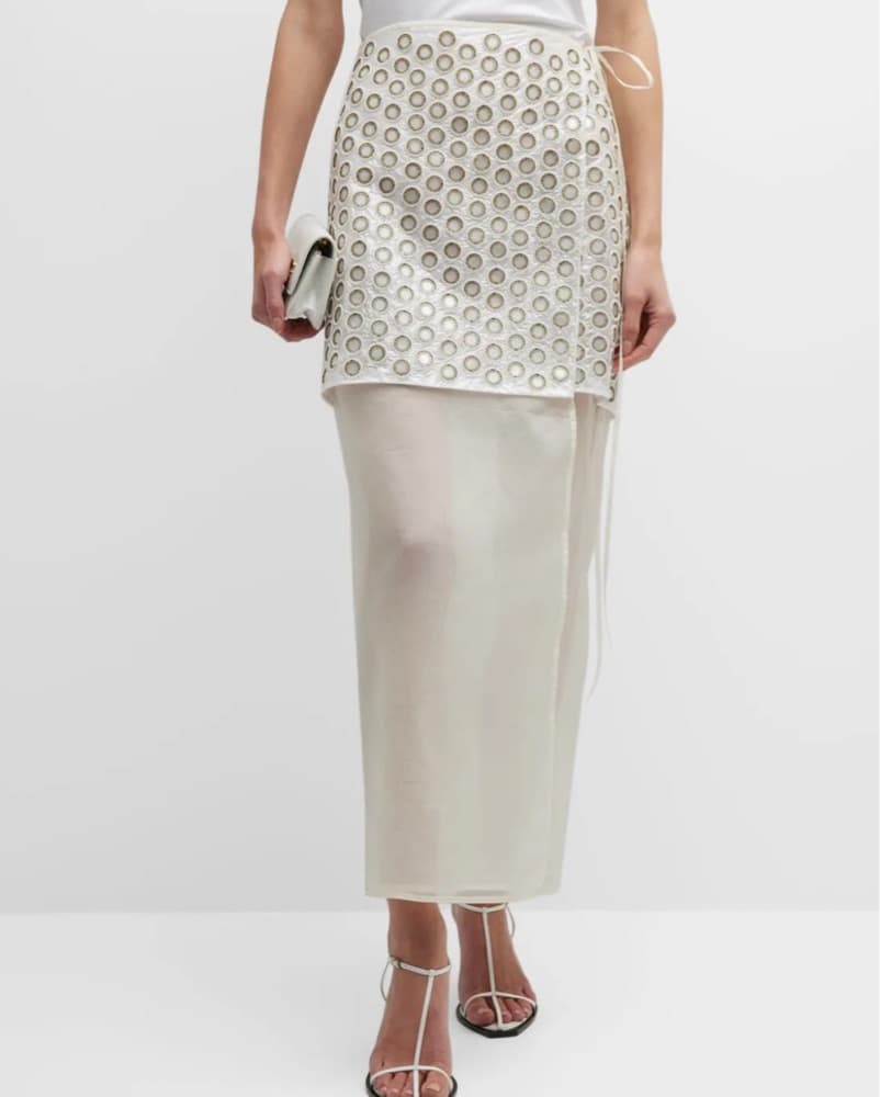 tory burch white mirrored skirt - Image 1