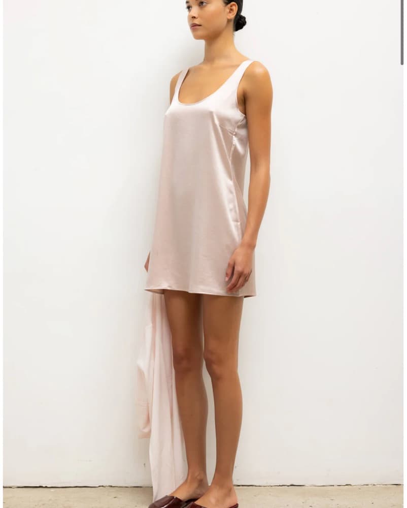 Satin Pink Dress - Image 1