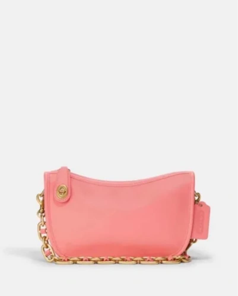 Coach Swinger Bag With Chain Pink - Image 5