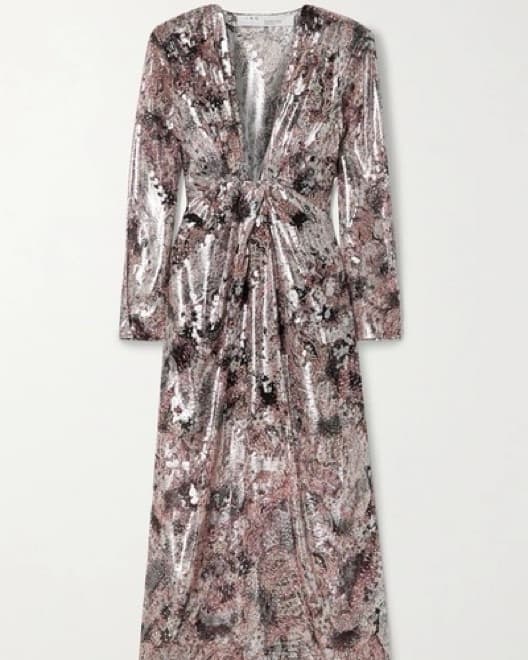 IRO metallic Silk Midi Dress - Image 2