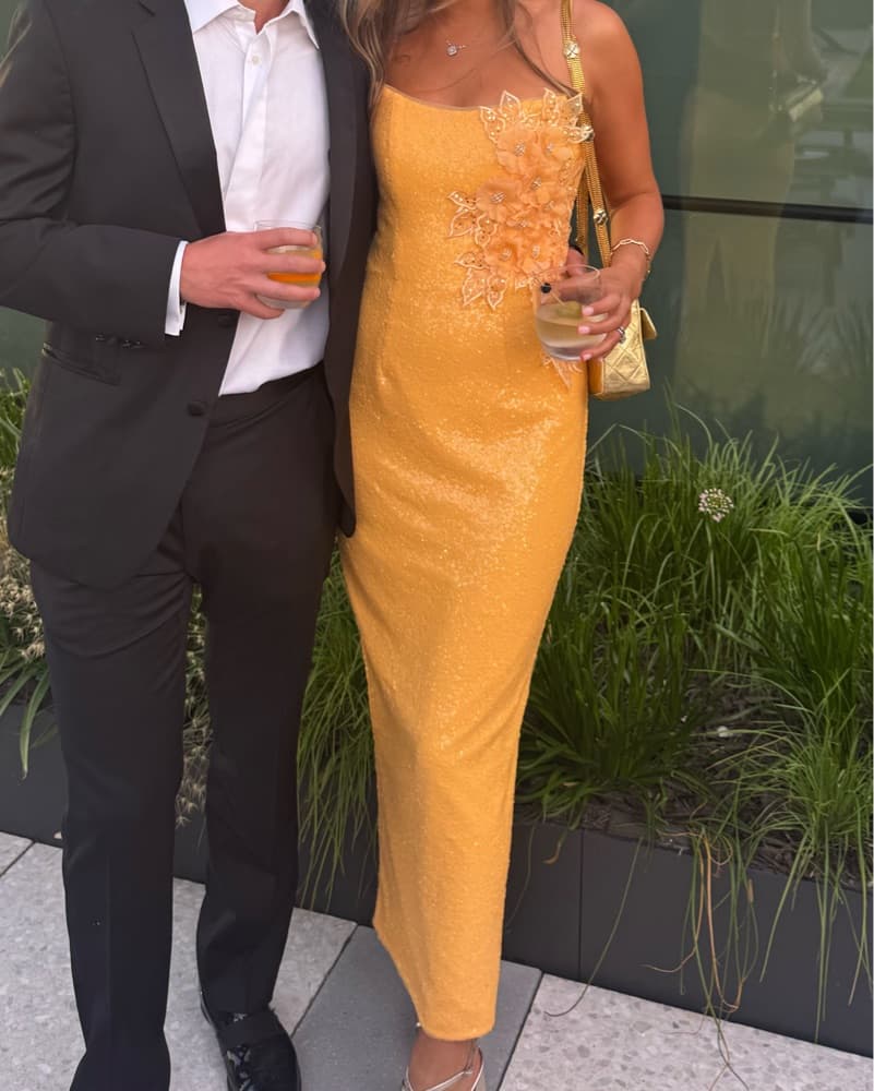 Gorgeous Yellow Evening Gown - Image 3