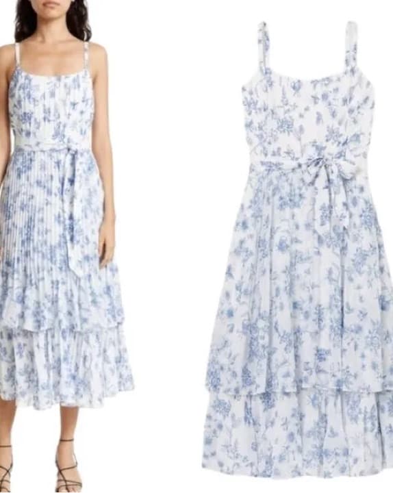 Club Monaco Blue And White Dress - Image 1