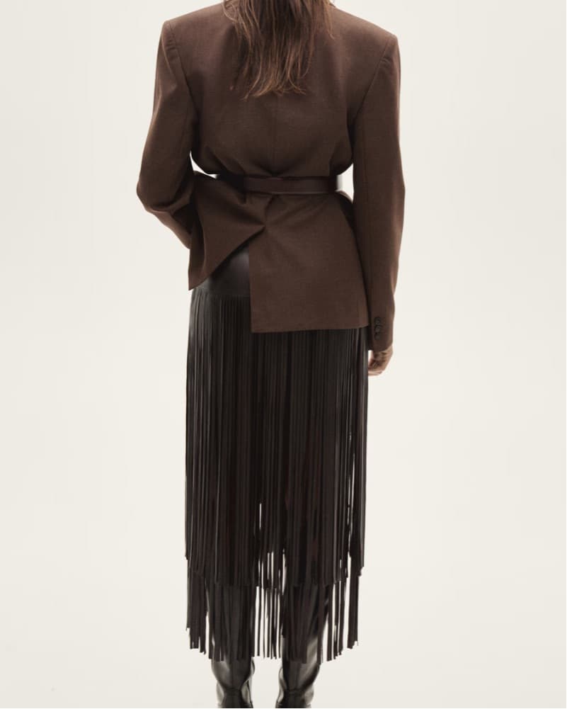 Fringe Leather Skirt  - Image 4