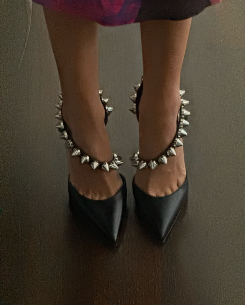 Louboutin Black Studded Stiletto - Image 2