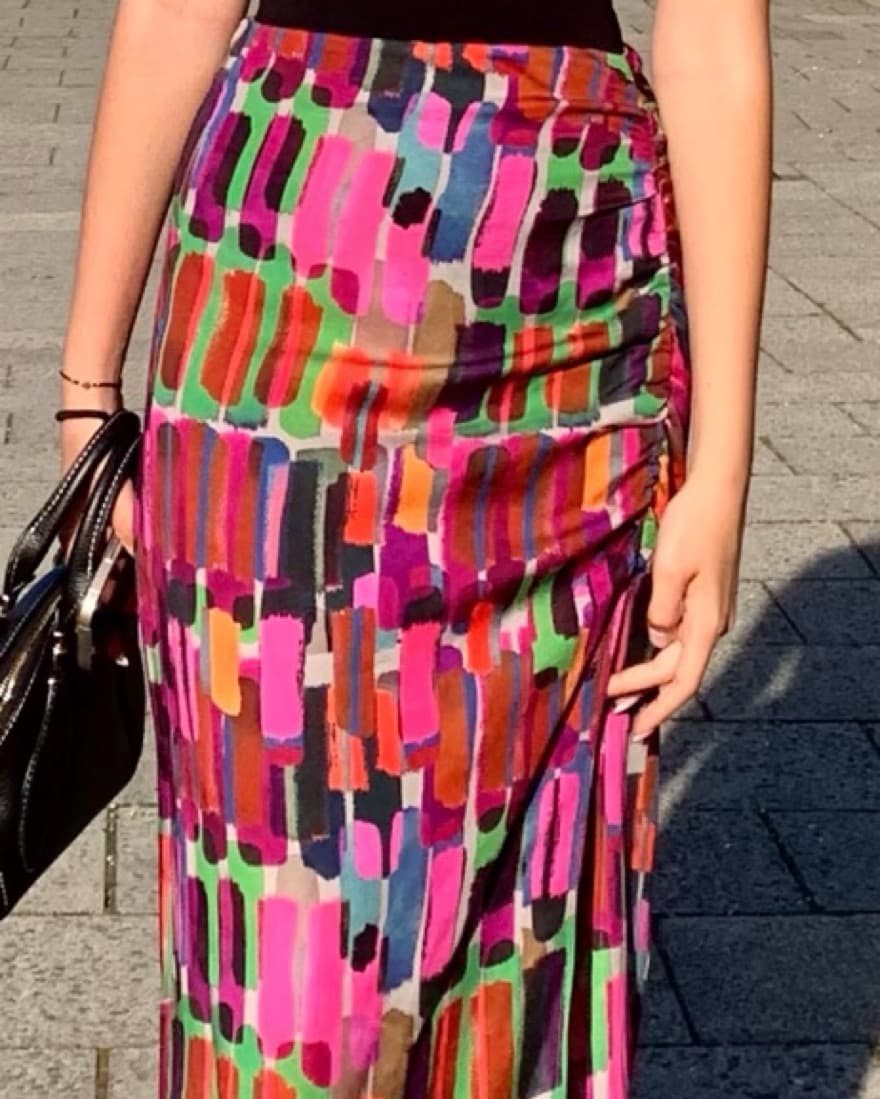 Colorful Printed Skirt - Image 3