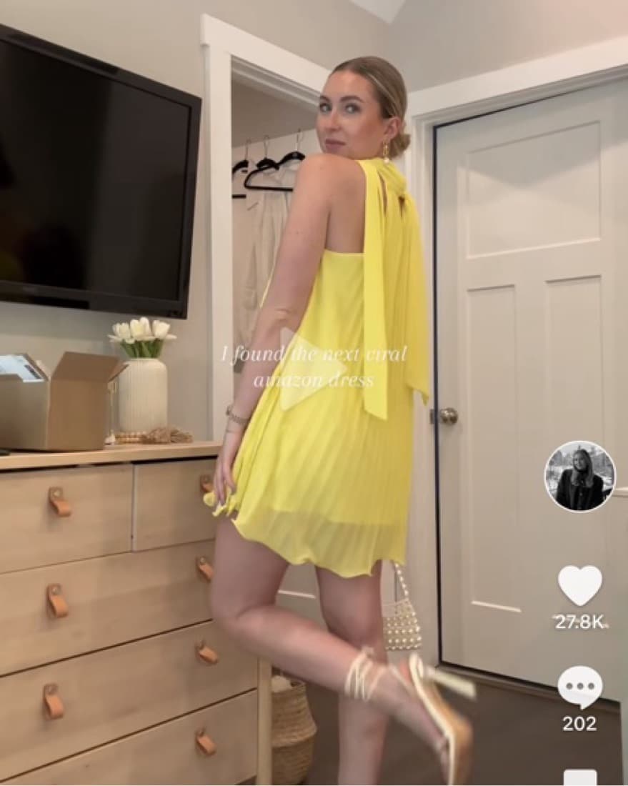 Yellow Scarf Dress - Image 2