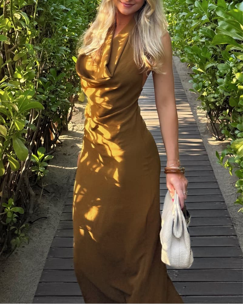 Zara Linen Maxi Dress - Image 1