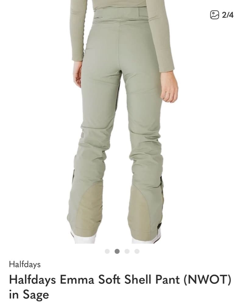 Halfdays Emma Soft Shell Pant in Sage - Image 2