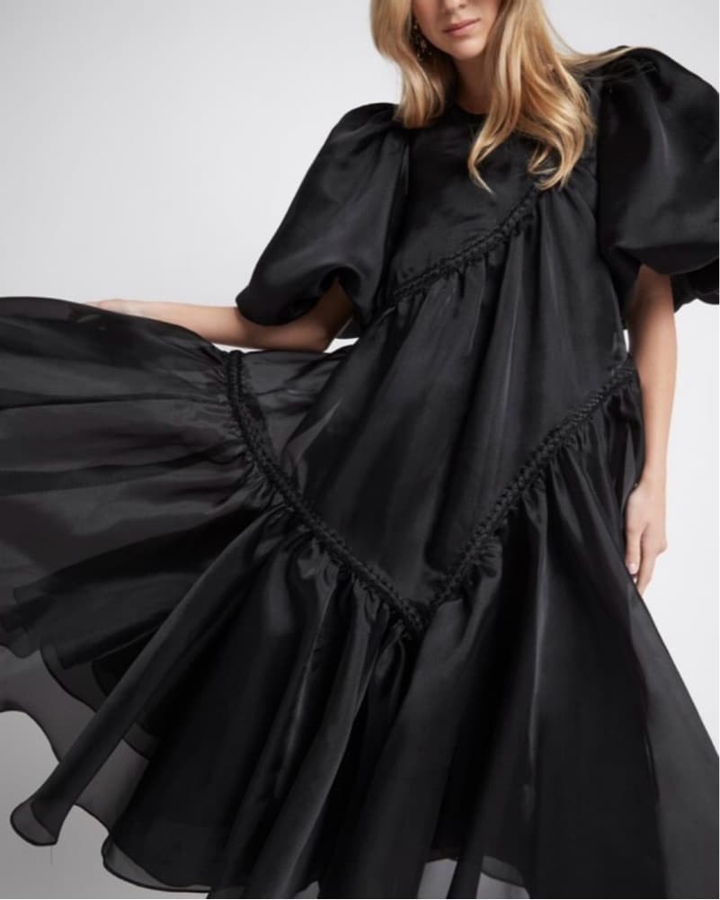Aje Black Riviera Midi Dress - Image 3