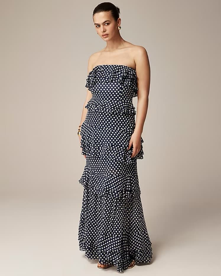 J Crew Tiered Polka Dot Dress - Image 1