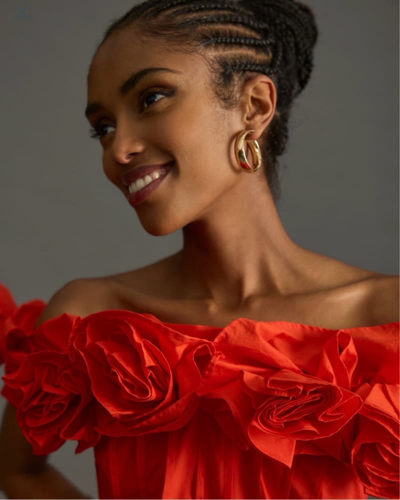 Vibrant Ruffle Off-Shoulder Dress - Image 2