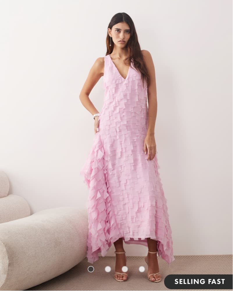 Asos pink fringe Dress  - Image 3