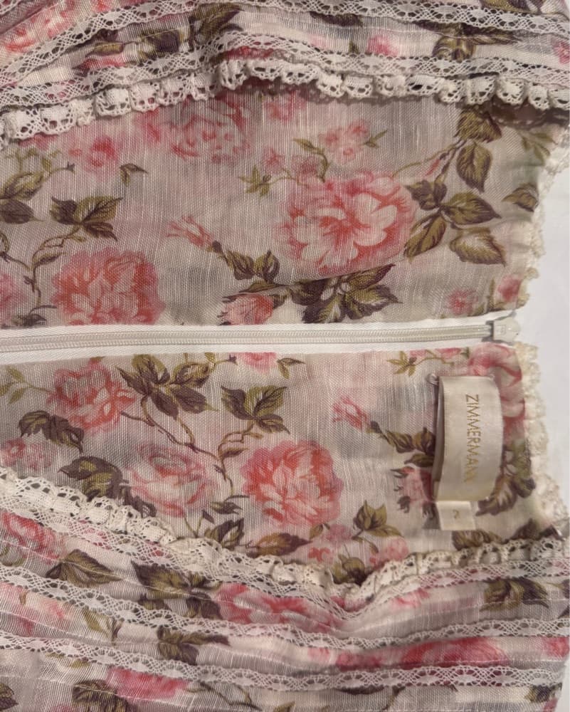 Zimmermann Smocked Mini Floral Dress - Image 5