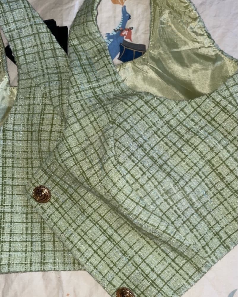 Maje Tweed crop top - Image 3