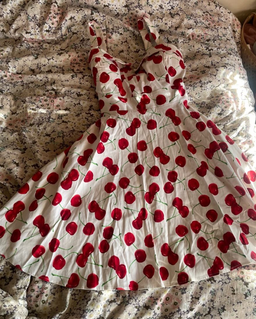 ixia cherry vintage retro dress size 3X - Image 1