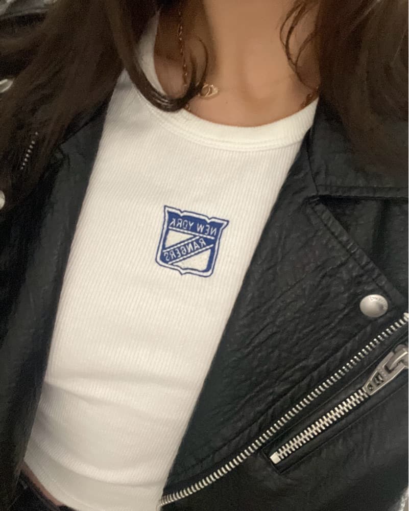 NY Rangers white baby tank - Image 2