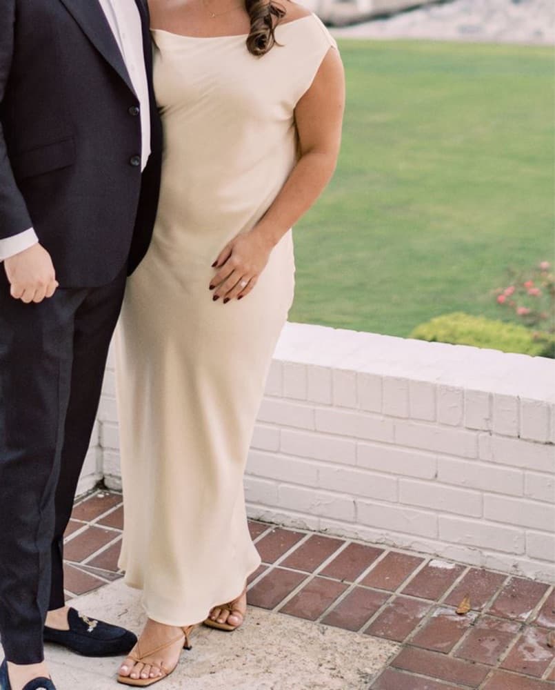 WAYF Yellow Satin Gown  - Image 3