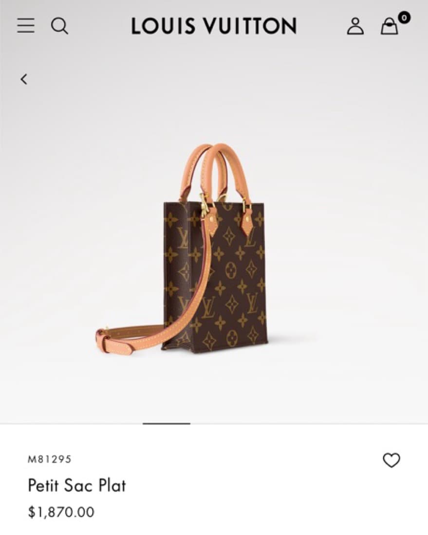 Louis Vuitton Petit Sac Plat Bag - Image 1