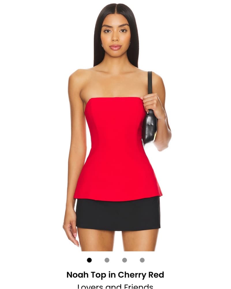 Strapless Red Top - Image 1