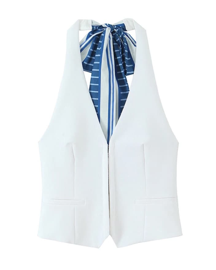 ZARA Halter Scarf Top and Skort Set - Image 2