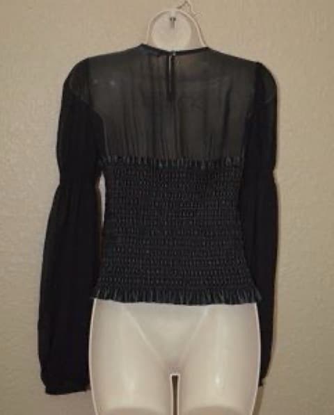 Leather and Sheer Top - Image 3