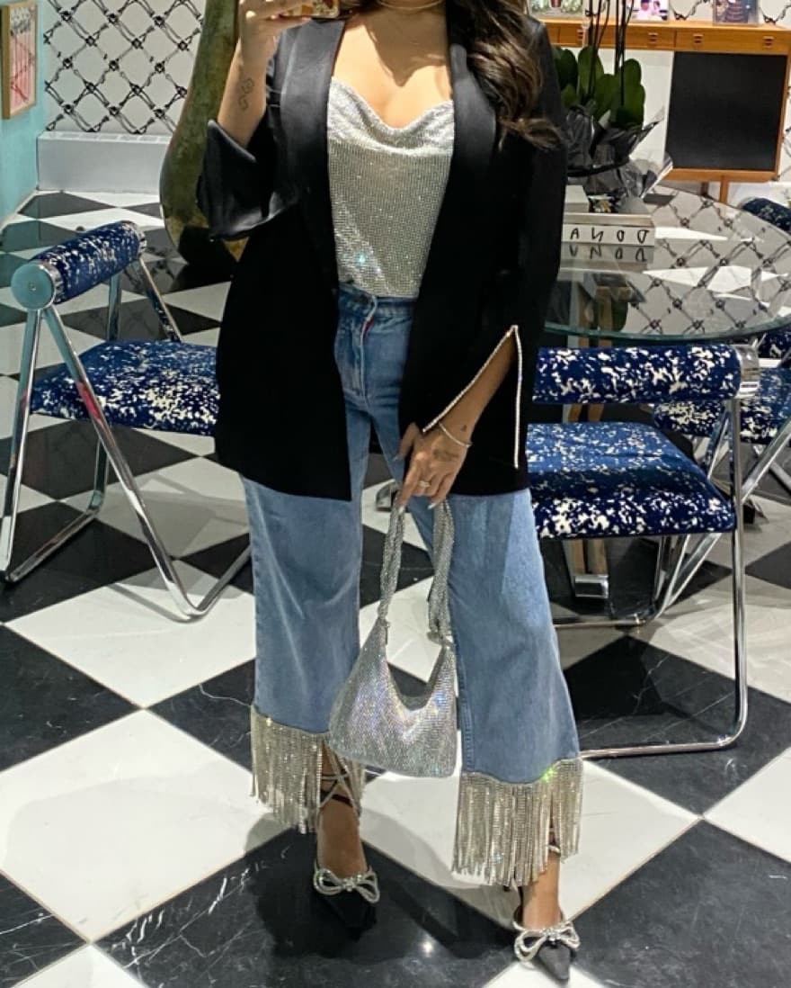 ALICE +  OLIVIA CRYSTAL HEM JEAN - Image 4