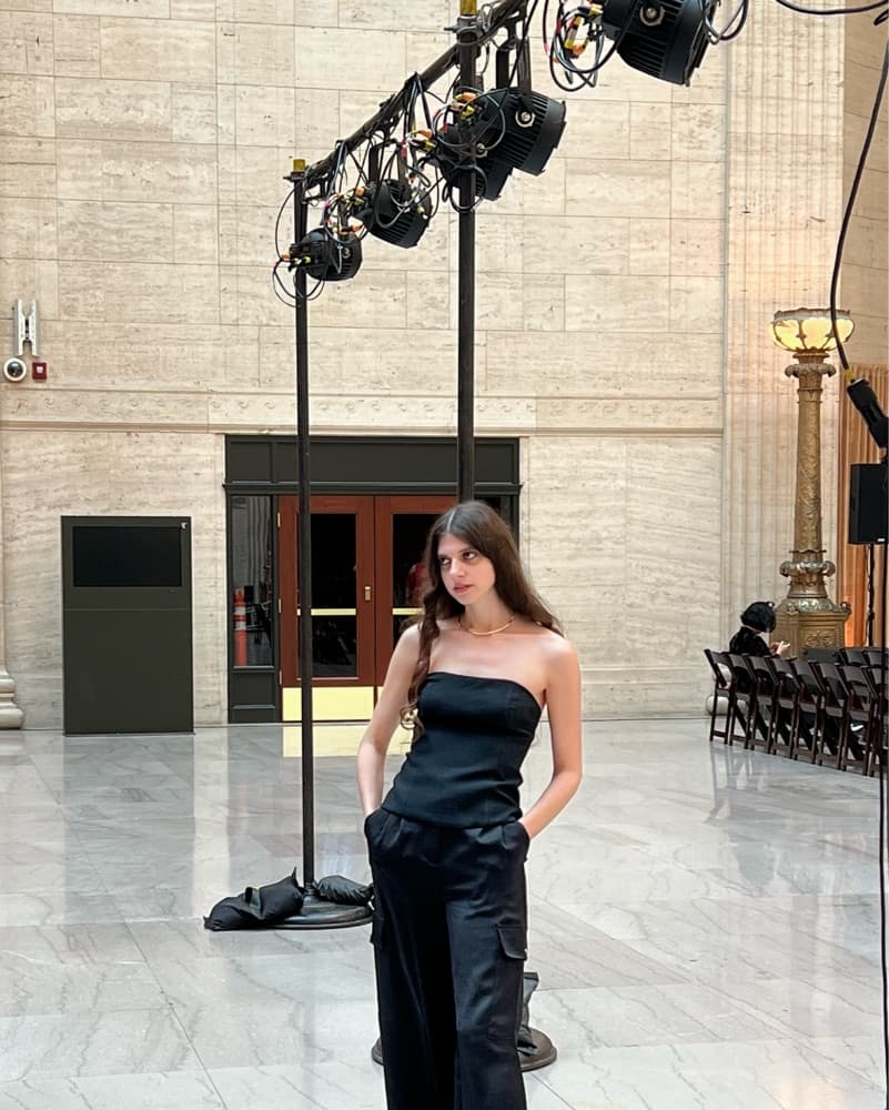 Striking Black Jumpsuit with Statement Silhouette - Image 4