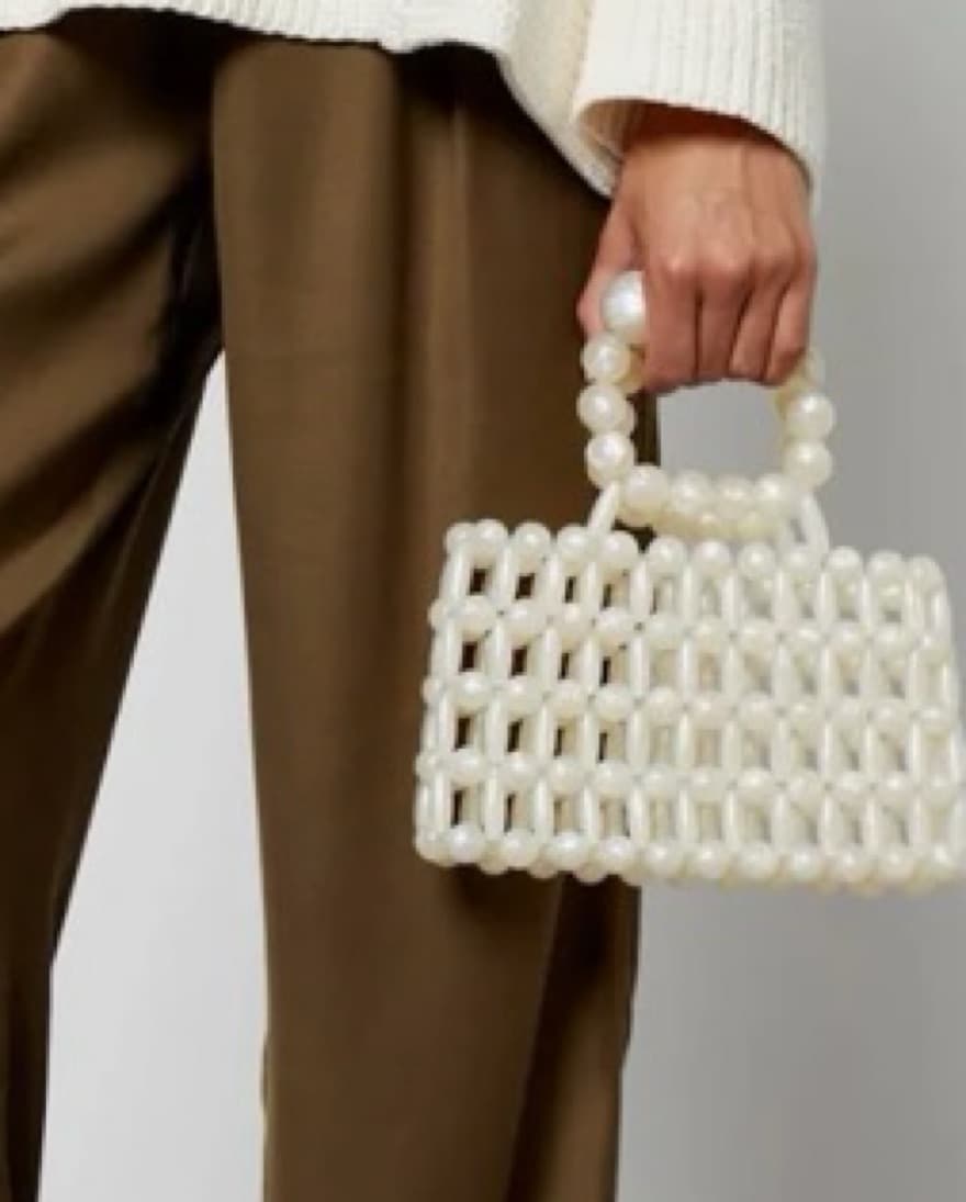 Cult Gaia Pearly Beaded Clutch - Image 3