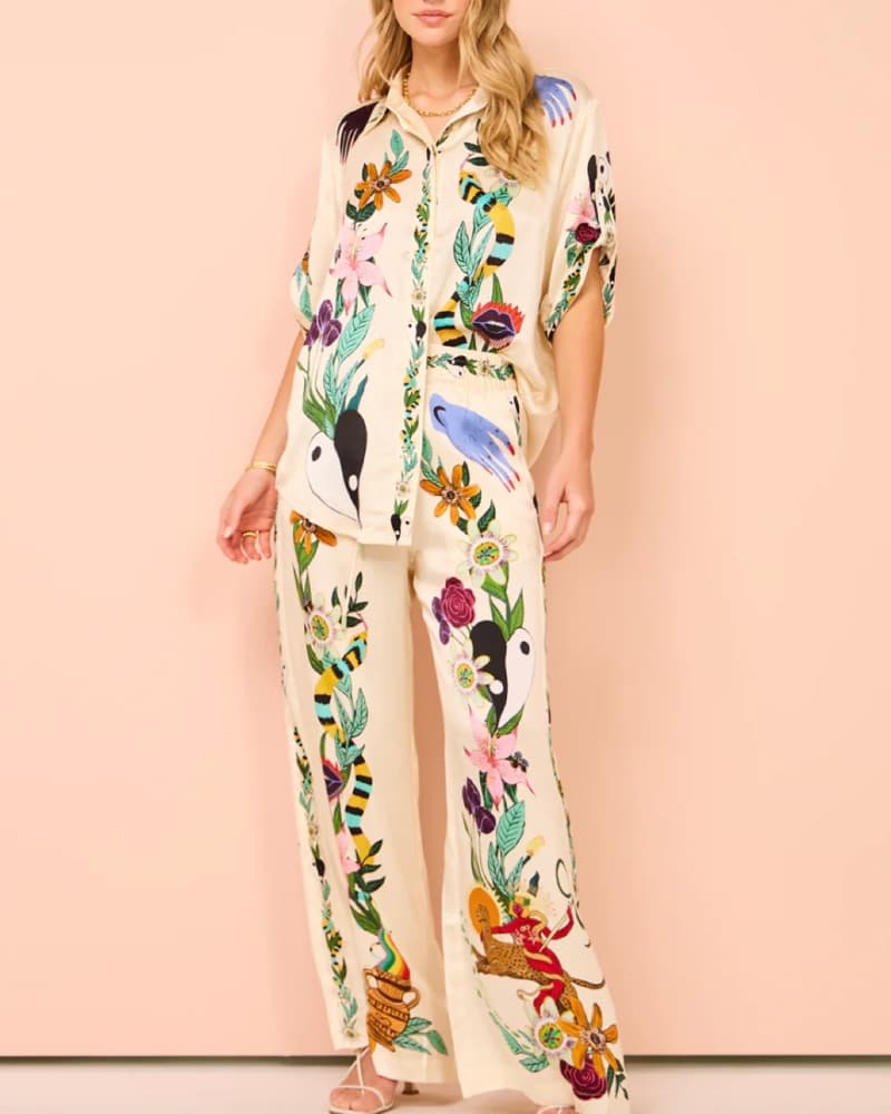 Alemais Meagan Silk Shirt and Pant - Image 3