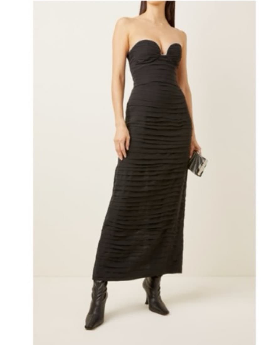 Magda Butrym Ruched Silk A-Line Midi Dre - Image 4