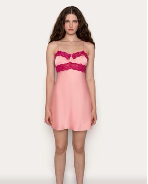 Danielle Guizio Slip Dress Baby Pink  - Image 1