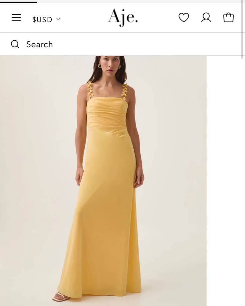 Aje Butter Yellow Formal Dress - Image 1