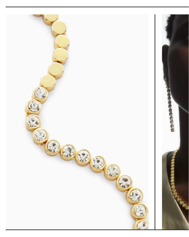 COS Short Crystal Necklace - Image 4