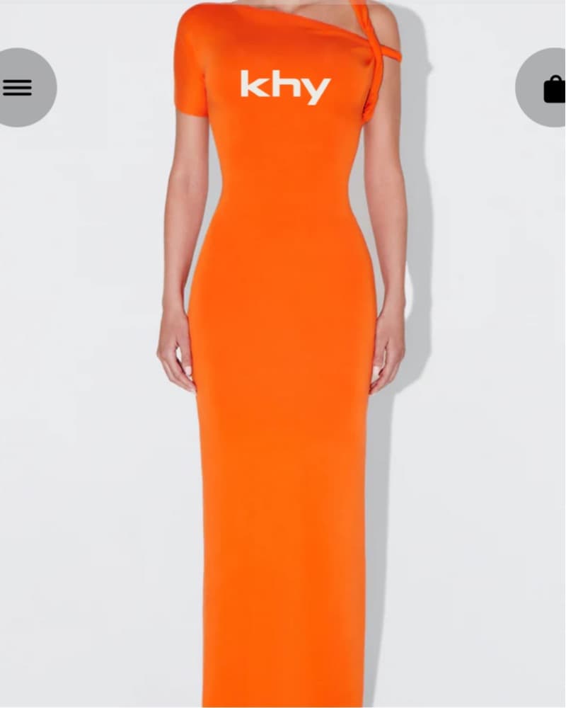 KHY suede orange dress - Image 1