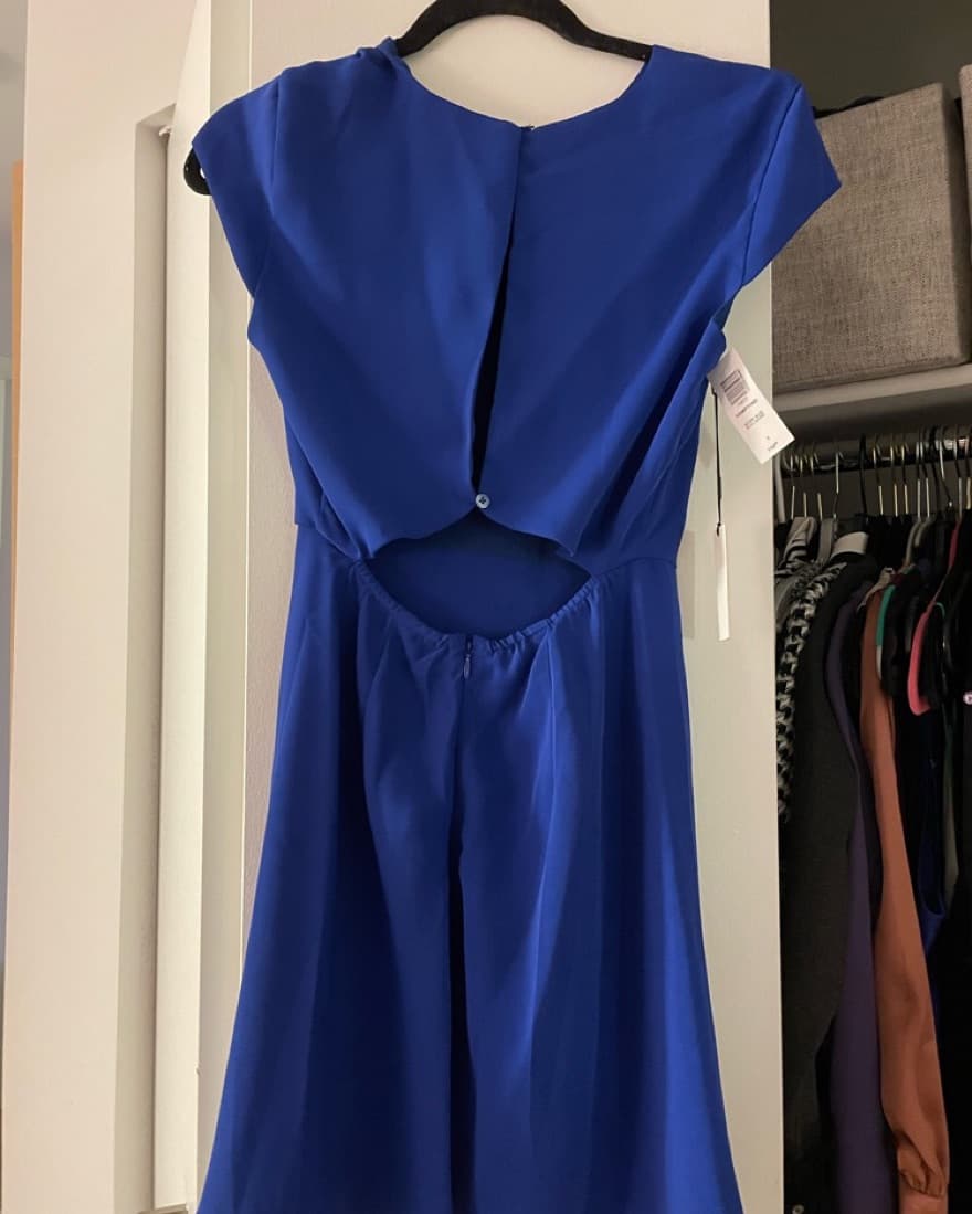 Blue Aritzia Blue Open Back Dress - Image 2