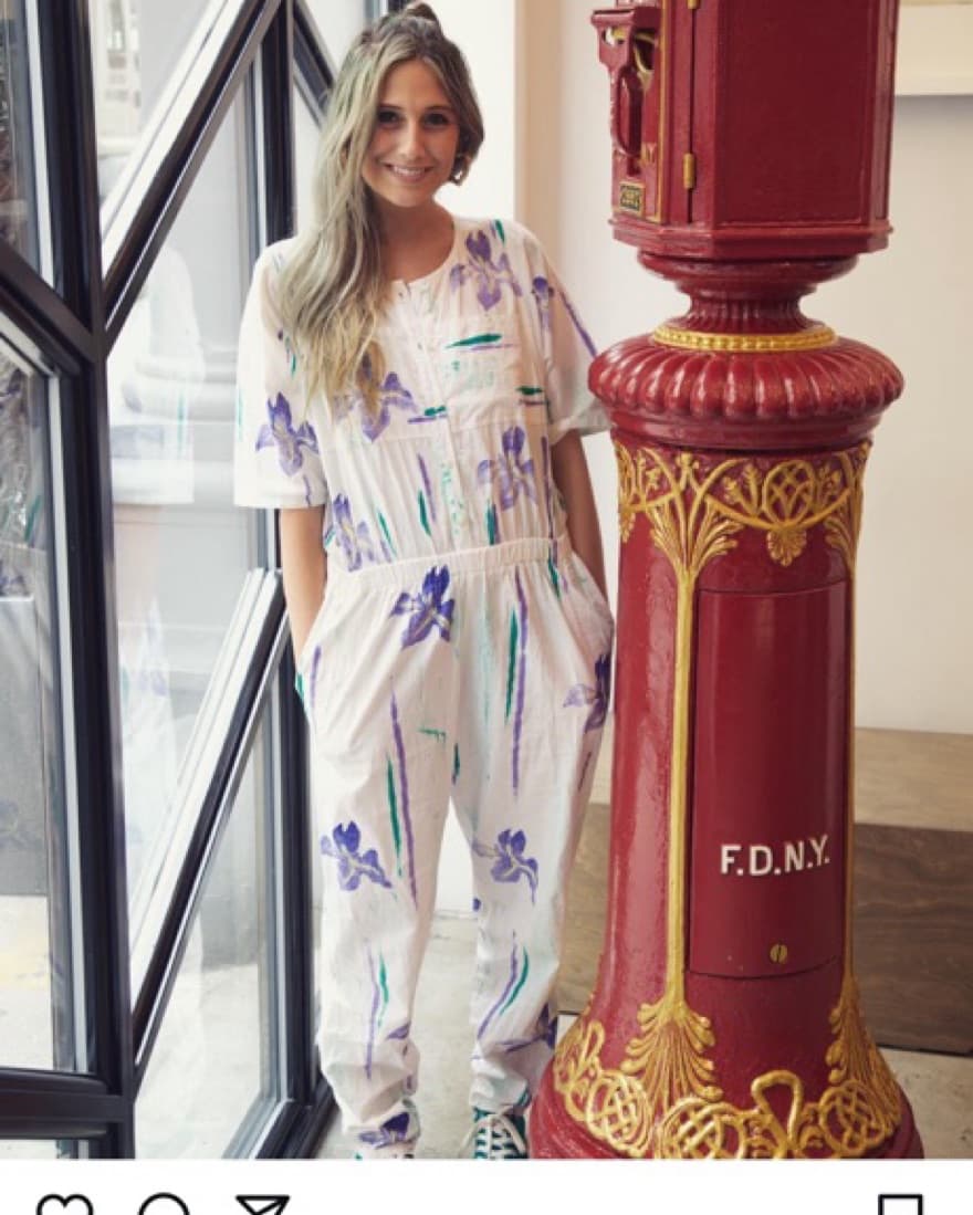 Vintage Painter Jumpsuit With Flowers - Image 2