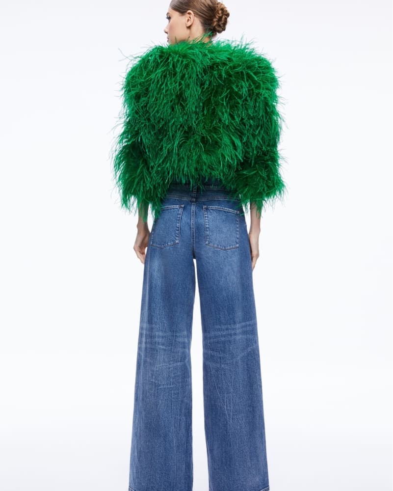 Green Feathered Jacket - Image 2