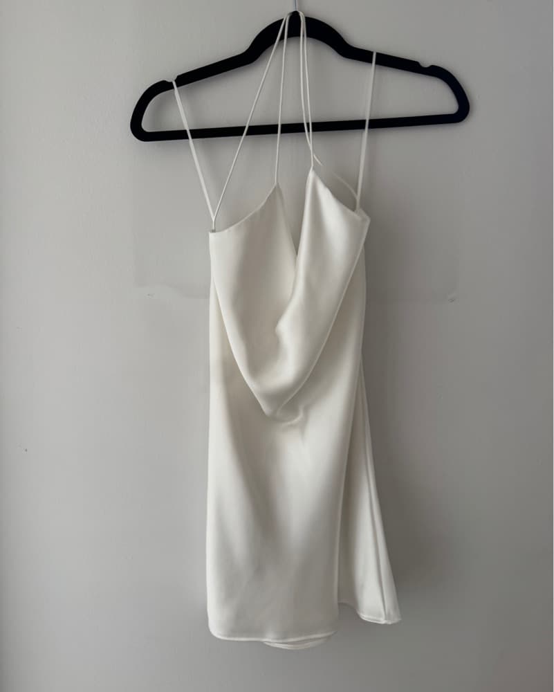 Backless Zara Satin Slip Dress - Image 3