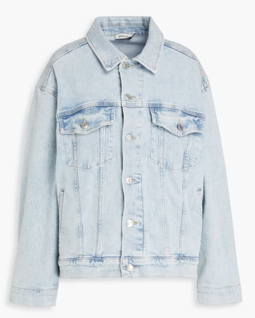 Simkhai Crystal Embellished Denim Jacket - Image 5