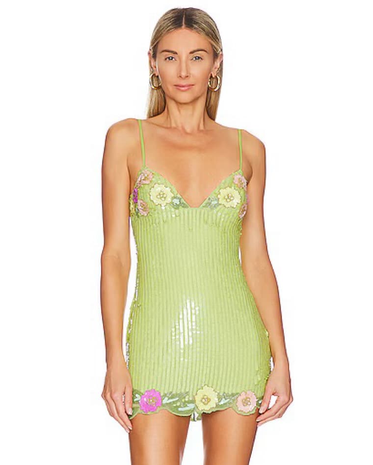 REVOLVE Majorelle Cal Embellished Green - Image 1
