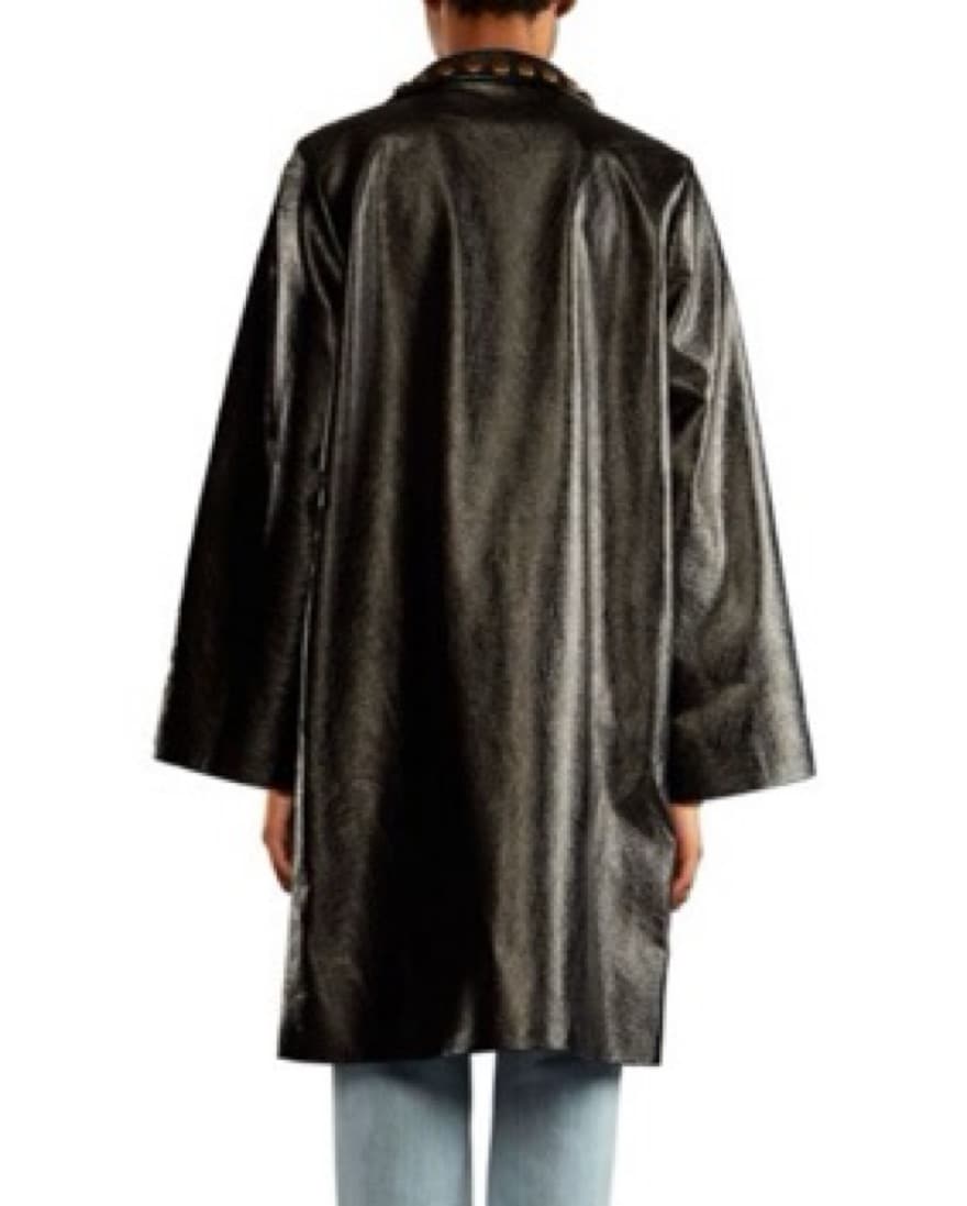 Cynthia Rowley Detailed Leather Coat - Image 3