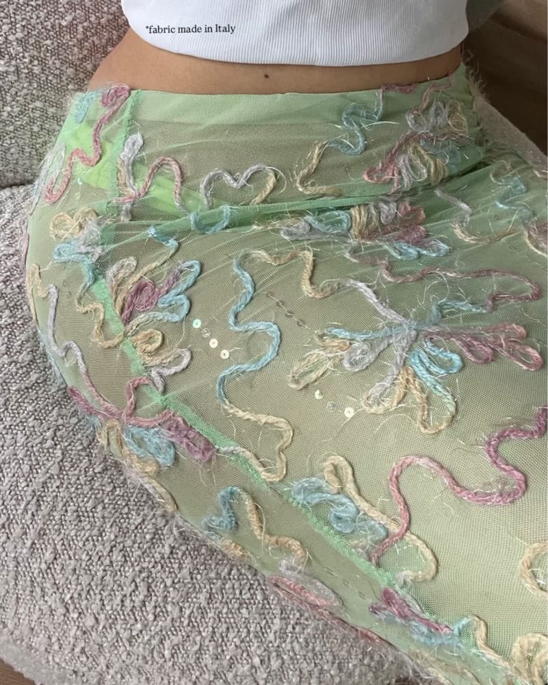 Sheer Floral Maxi Skirt - Image 2