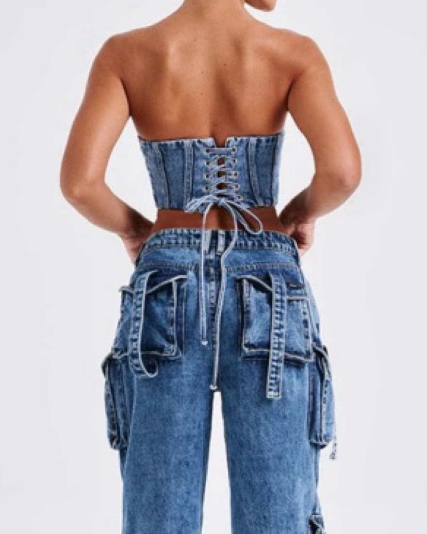 Denim Corset TOP ONLY - Image 5