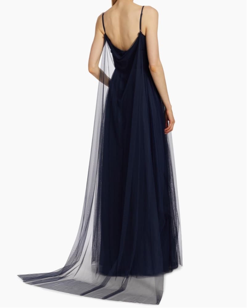 Vera Wang Navy Formal Dress  - Image 3
