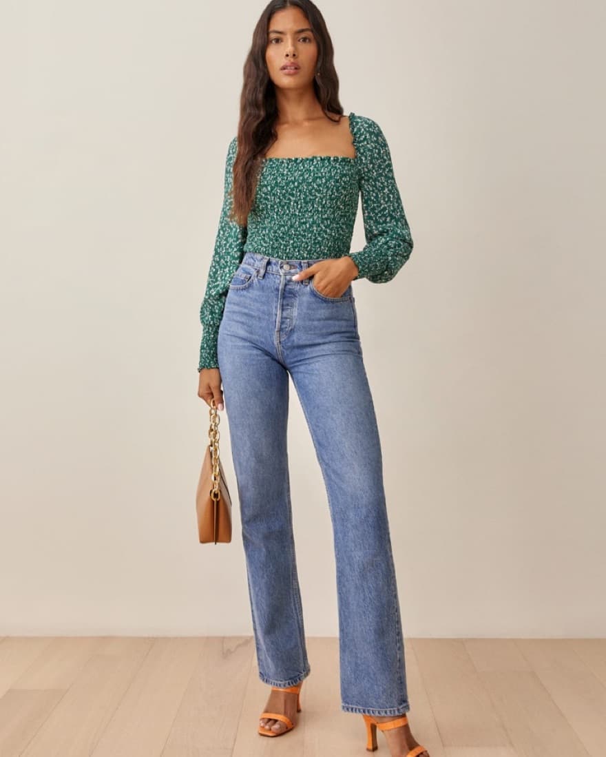 Reformation Green Pinto top - Image 2