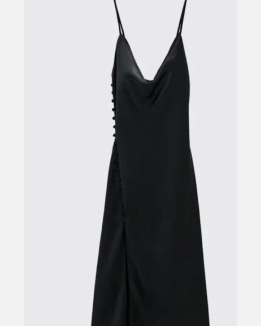  Zara Black Camisole Midi Dress - Image 4