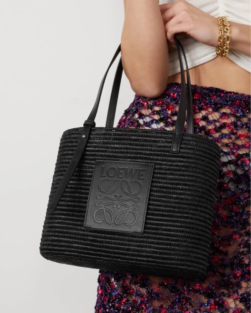 Loewe Small Anagram Raffia Tote - Image 1